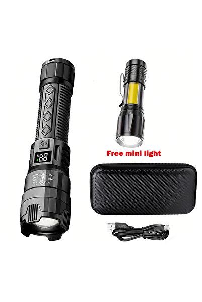 Choice مجموعة زووم: مصباح يدوي LED عالي الطاقة بقوة 1000 لومن، مزود ببطارية م...