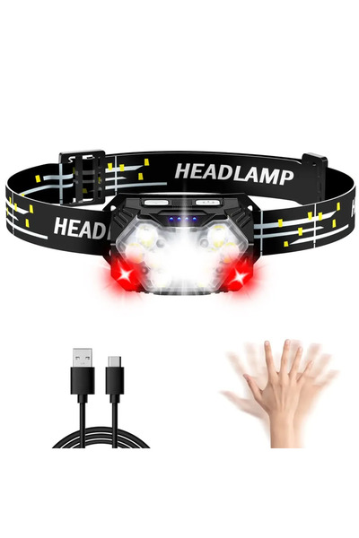 Choice 1pc 9 Led Sensor Headlamp USB Rechageable Motion Sensor Headlight 2000...