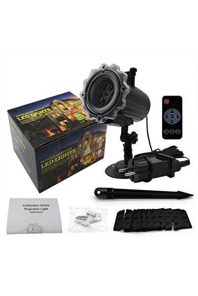 Choice 10 Cards EU Plug 10Pcs Cards LED Snowflake Projector Stage Lights appl...