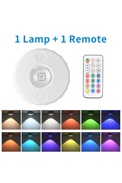 Choice مصباح واحد، جهاز تحكم عن بعد واحد، عبوة من 1-4 مصابيح ليلية LED RGB مع...