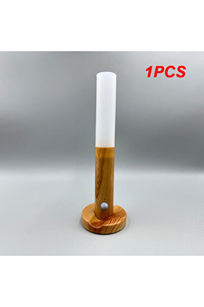 Choice1 مصباح ليلي ذكي يعمل بمستشعر حركة من خشب الدردار الأبيض، مصباح جداري م...