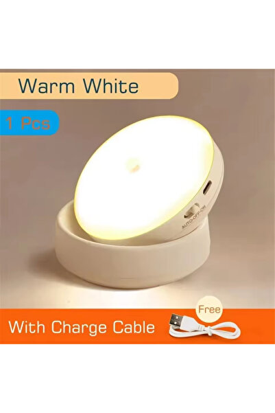 Choice مصباح ليلي LED دافئ بإضاءة دافئة، قابل للشحن عبر منفذ USB، مزود بخاصية...