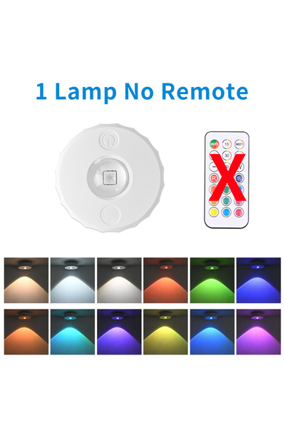 Choice مصباح واحد بدون جهاز تحكم عن بعد، إضاءة محيطية RGB، قابل لإعادة الشحن،...