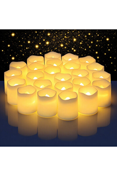 Choice 12 Pcs Warm White Flameless Votive Candles Flameless Electric Candle B...