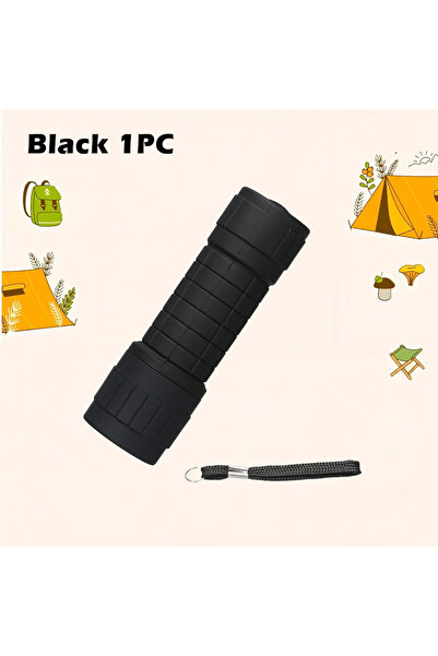 Choice مصباح يدوي صغير أسود محمول مزود بتسع خرزات إضاءة XPE، إضاءة قوية، يعمل...