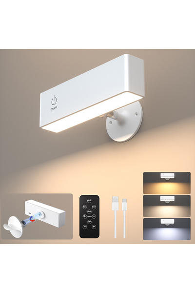 Choice مصباح قراءة LED قابل لإعادة الشحن 3-EL-BSY-01، يعمل باللمس، مصباح حائط...