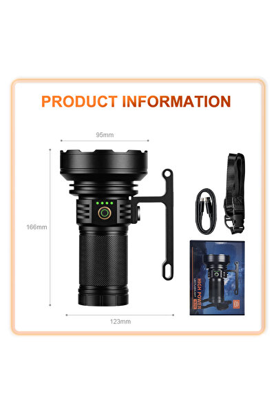 Choice مصباح يدوي فائق السطوع T31 بقوة 10000 لومن، كشاف عالي الطاقة، قابل لإع...