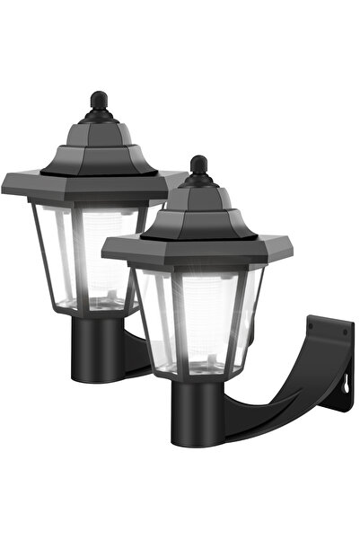 Choice B White light 2pcs 2Pcs Solar Wall Lights Outdoor Garden Fence LED Wal...