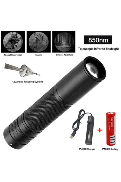 Choice 850 نانومتر مع بطارية 850 نانومتر/940 نانومتر مصباح يدوي بالأشعة تحت ا...