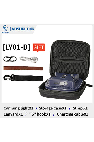 Choice LY01-Blue-Box MOSLIGHTING 1600LM Camping Lantern 80W Rechargeable 4 Li...