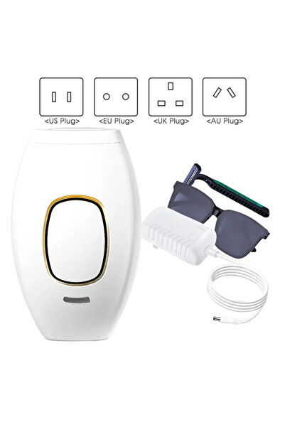 Choice جهاز إزالة الشعر بالليزر الدائم من هوم فيش، أبيض اللون، مزود بقابس أور...