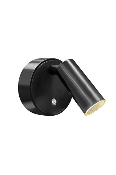 Choice مصباح جداري أسود قابل لإعادة الشحن عبر منفذ USB، مزود بإضاءة LED مغناط...