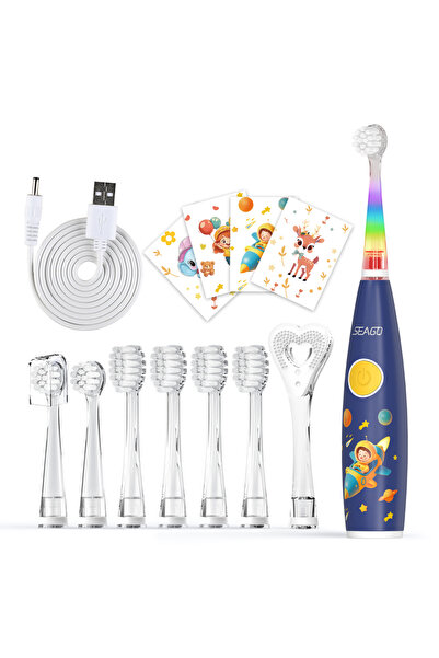 Choice SG-2159Blue Seago Kids Electric Toothbrush with Sticker LED Colorful/O...