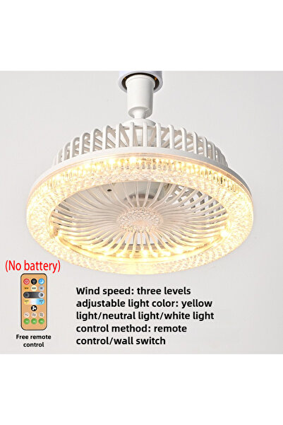 Choice E27 85-265V New Ceiling Smart LED Fan Light Living Room Bedroom Modern...