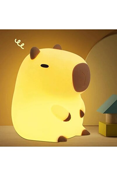 Choice Yellow Cute Pet Capybara Night Light Cartoon Silicone Creative Bedside...