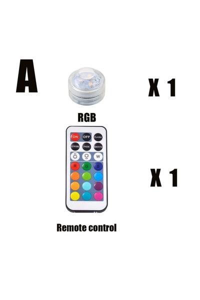 Choice A Mini Submersible Led Lights with Remote Small Underwater Tea Light C...