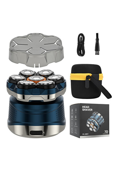 Choice ماكينة حلاقة كهربائية عائمة زرقاء مطورة بتقنية 6D للرجال، لحلاقة الرأس...