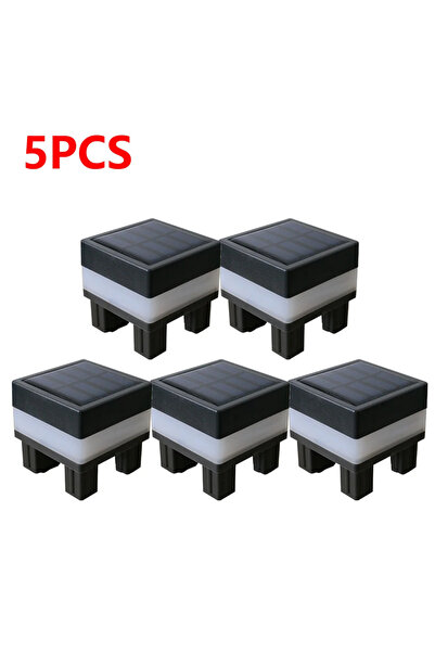 MOJOYCE 5 مصابيح LED سوداء تعمل بالطاقة الشمسية، سهلة التركيب، مقاومة للماء، ...