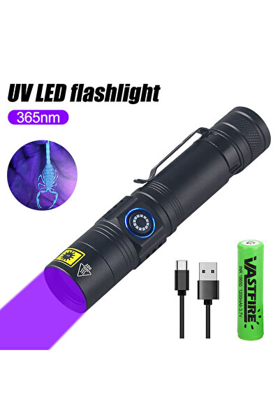 Choice مصباح يدوي يعمل بالبطارية، مصباح فوق بنفسجي قابل لإعادة الشحن، ضوء أسو...
