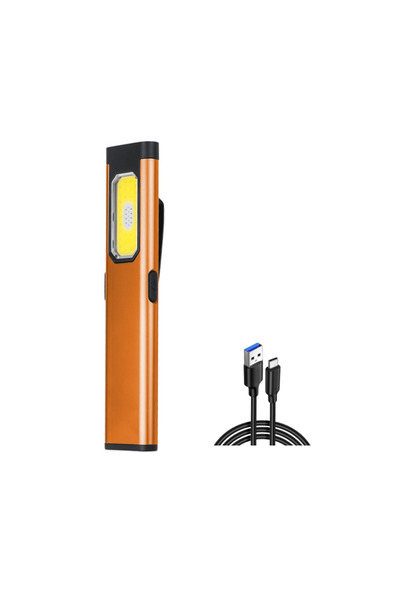 Choice مصباح يدوي جديد محمول من سبائك الألومنيوم، برتقالي اللون، مزود بإضاءة ...