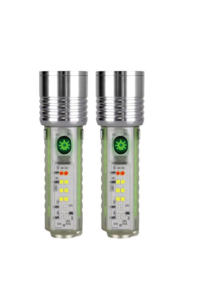 Choice مصباحان يدويان LED فائق السطوع من نوع S21، قابلان لإعادة الشحن، مصباح ...