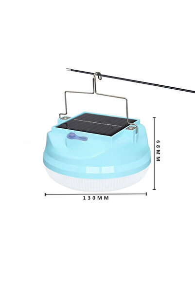Choice مصباح تخييم صغير محمول يعمل بالطاقة الشمسية بتقنية LED، مزود بقاعدة مغ...