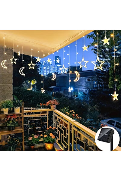 Choice أضواء سلسلة ستائر LED تعمل بالطاقة الشمسية، بيضاء دافئة، تعمل بمنفذ US...