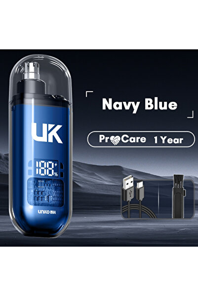 Choice ماكينة تشذيب شعر الأنف الكهربائية المحمولة باللون الأزرق، صغيرة الحجم،...