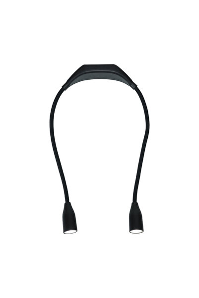 Alloet مصباح قراءة أسود بذراعين قابلتين للطي، إضاءة ليلية LED قابلة لتعديل ال...