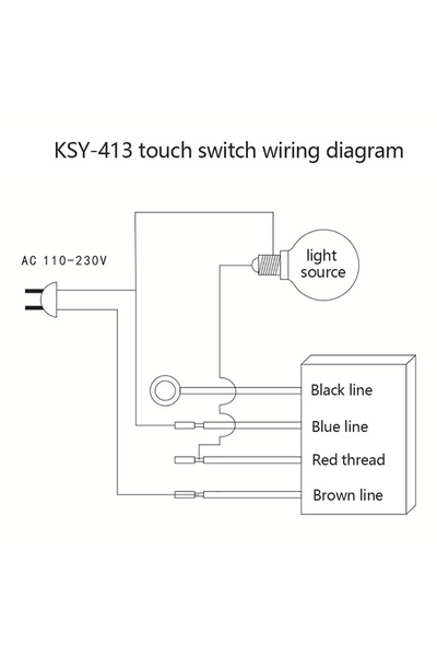 Choice مفتاح إضاءة يعمل باللمس بمقاس واحد، يعمل بجهد 110-230 فولت تيار متردد،...
