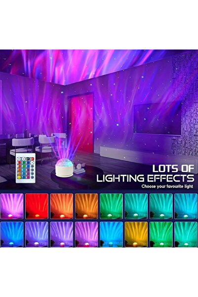 Choice جهاز عرض الشفق القطبي، ضوء ليلي LED، جهاز تحكم عن بعد، 16 لون RGB، تأث...