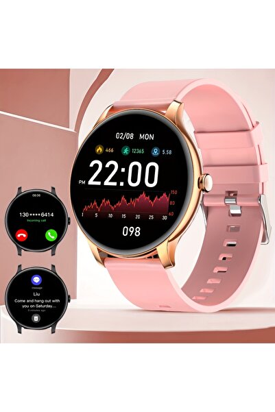 Choice ساعة لاكساسفيت 2025 الذكية الجديدة باللون الوردي، شاشة لمس كاملة عالية...
