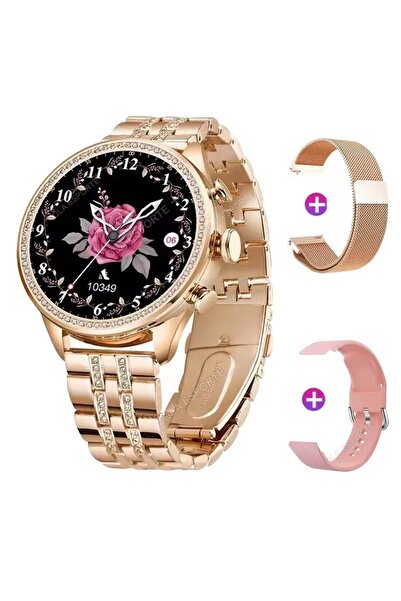 Choice ساعة Gold22Milan الذكية للنساء، بحزام مزدوج، مراقبة معدل ضربات القلب و...