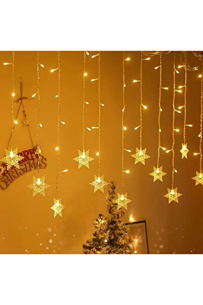 Choice 96LED Warm White 1pc 96 LED Snowflake Icicle Fairy Window Curtain Ligh...