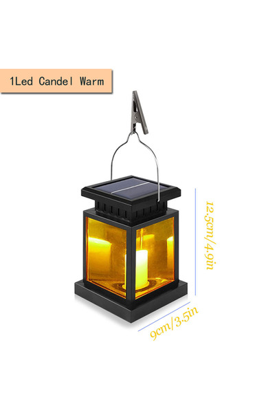 Choice فانوس قصر يعمل بالطاقة الشمسية مع شمعة ليد واحدة، مصباح معلق، مصباح خا...