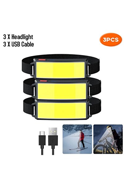 Choice1 مصباح رأس LED قوي بتقنية COB من 3cs StyleA، مزود بمنفذ USB-C قابل لإع...