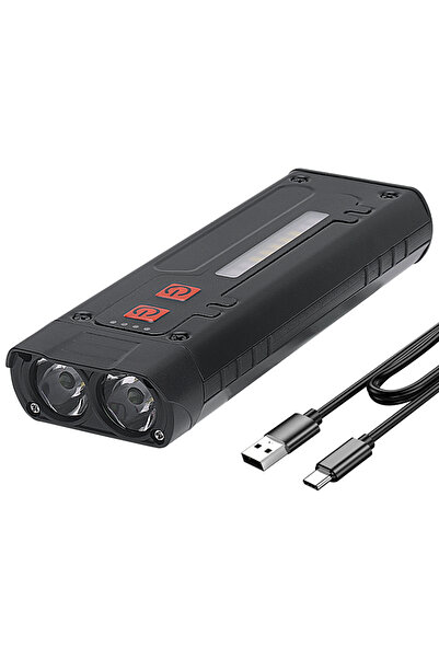 Choice مصباح يدوي BORUiT EDC LED أبيض اللون من النوع C قابل لإعادة الشحن بمغن...