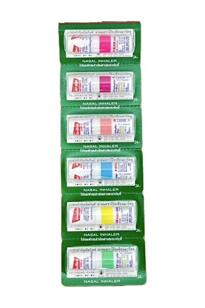 Poy Sian جهاز استنشاق الأنف بنكهة المنثول POY-SIAN Mark II (عبوة من 6 قطع)