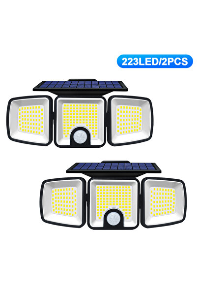 Choice 223LED-2PC 3 Heads Solar Motion Sensor Lights 236/223LED Solar Securit...