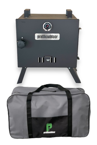 pratikoutdoor Orman Fırını, Katlanır Ayaklı, Tepsili ve Izgaralı - 37x31x42cm