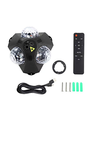 Choice None 05 Party Lights Dj 3-Head Disco Ball Light with Pattern Projectio...