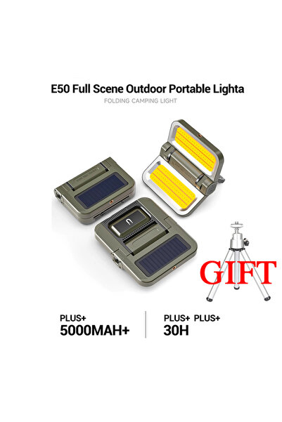 Heinast مصباح تخييم يعمل بالطاقة الشمسية LED خارجي G200 مع هدية، بطارية 5000 ...