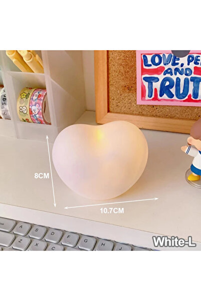 Choice White L 1pc 3AAbattery 2pcs 3D Love Heart LED Lamp Battery Wedding Pin...