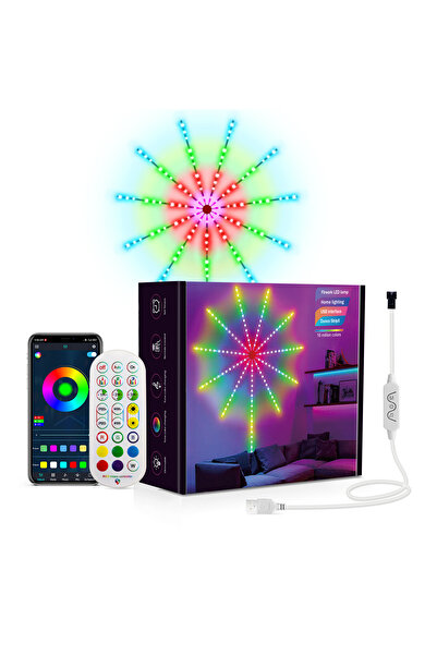 Choice 1set Fireworks LED Strip Light RGB Sound Control Symphony Firework Lig...