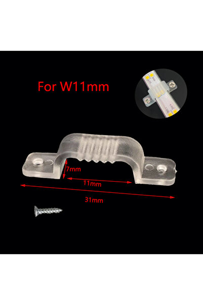 Choice 5 pcs C-For W11MM LED Tape Fix Clips With Screw RGB Neon Led Connector...