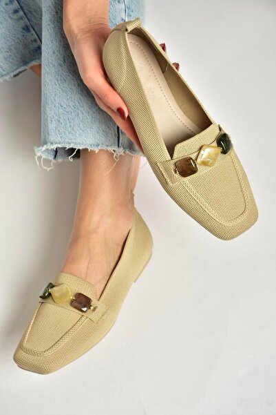 Fox Shoes Y820400304 Balerini de damă din tricotaj cu mărgele