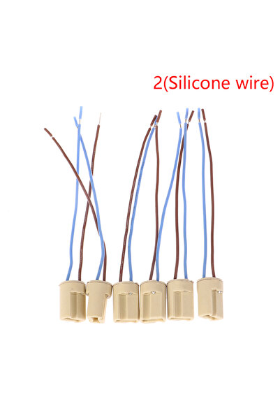 Choice سلكان سيليكون، 6 قطع/عبوة، قاعدة مصباح G9، موصل سيراميكي، مقبس مع سلك ...