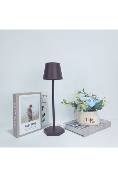 Choice مصباح طاولة بني بثلاثة ألوان، مزود بمستشعر لمس LED، مصباح ليلي مكتبي، ...