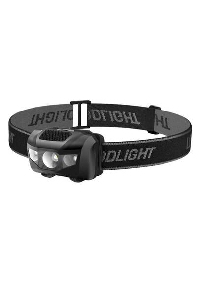 Choice مصباح رأس LED أسود خارجي بقوة 3 واط، ضوء أبيض وأحمر، مصباح يدوي محمول ...