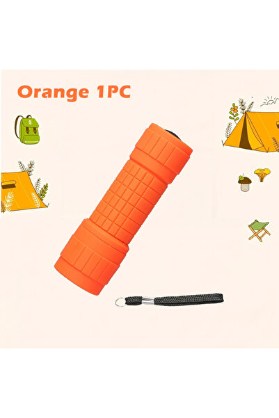 Choice مصباح يدوي صغير برتقالي اللون، مزود بتسع بطاريات XPE، إضاءة قوية، يعمل...